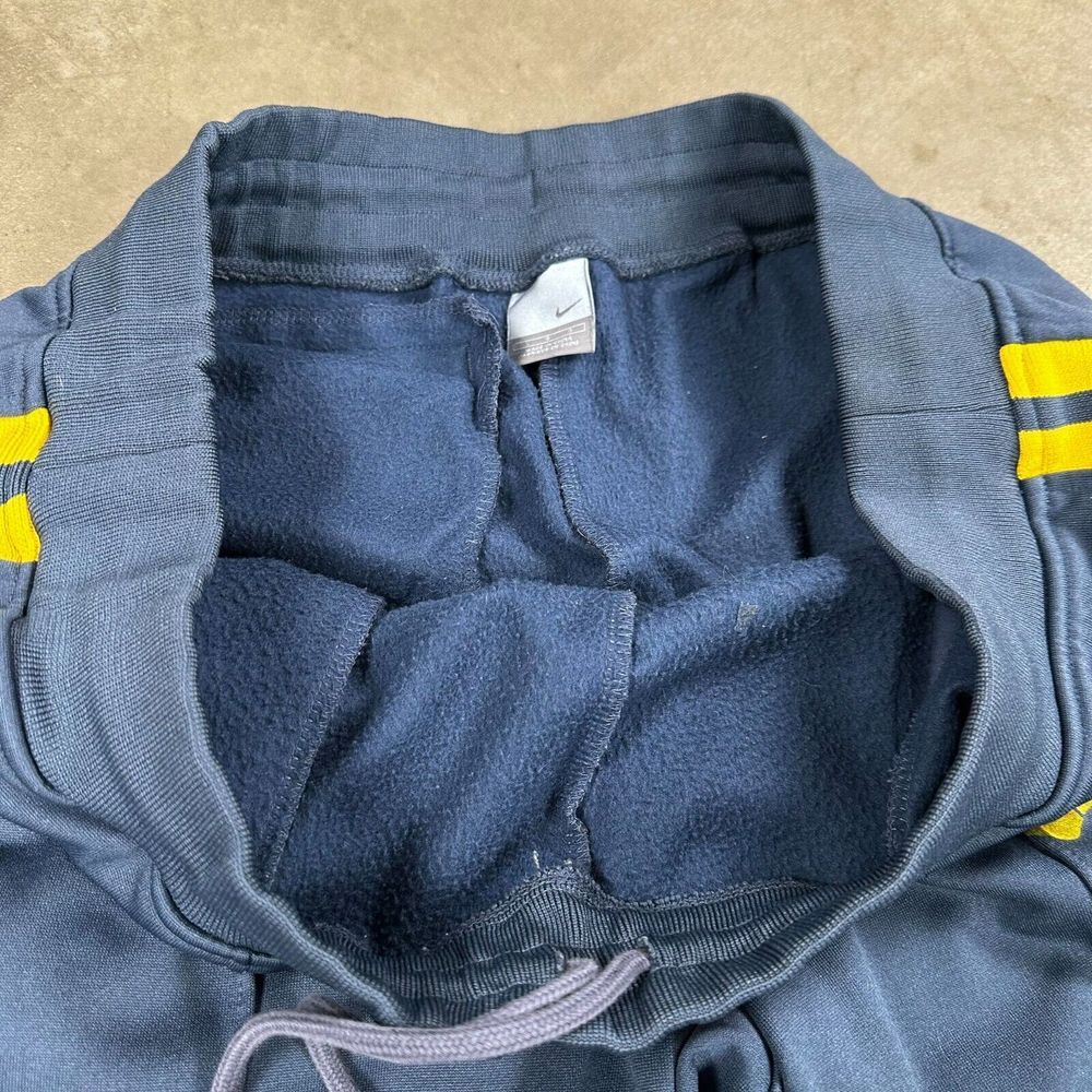 Nike Mens Large Blue Track Gym Pants Elastic Waist Drawstring Sweatpants Running - Picture 4 of 7